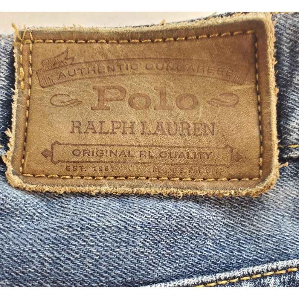 Polo Ralph Lauren Jeans Mens Size 46B x 30 Blue Hampton Straight Measure 44 X 25